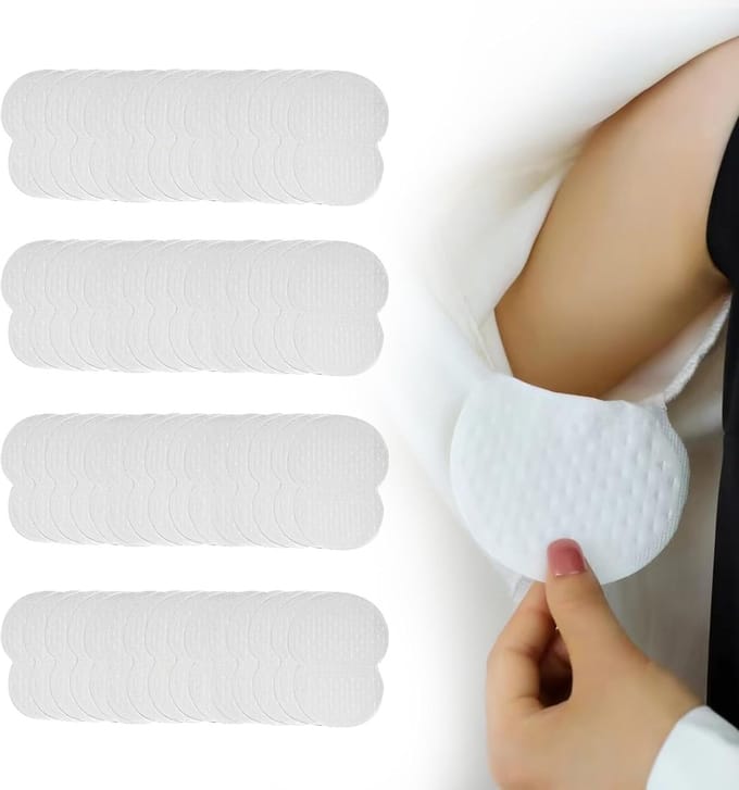 Zweetpads - Oksel Pads - Kleding Beschermen - Superdun & Absorberend - 12.8 x 9.5 cm - Wit