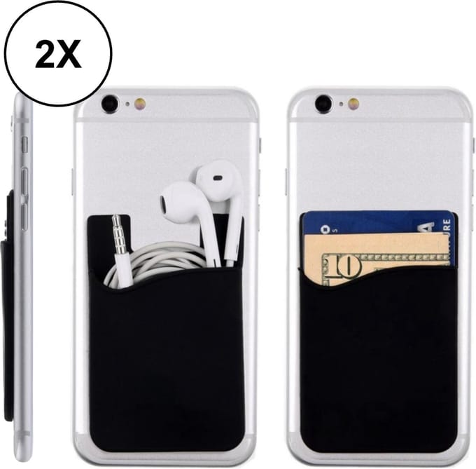 2x PD® - Pasjeshouder Telefoon - Universeel - Pasjeshouder Mannen - Pasjeshouder Vrouwen - Creditcardhouder