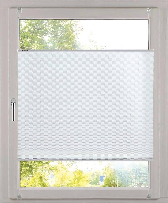 Geplooide jaloezie - Plissé gordijn - Raam decoreren - 3D-effect lichtspel - 80 x 210 cm - Wit
