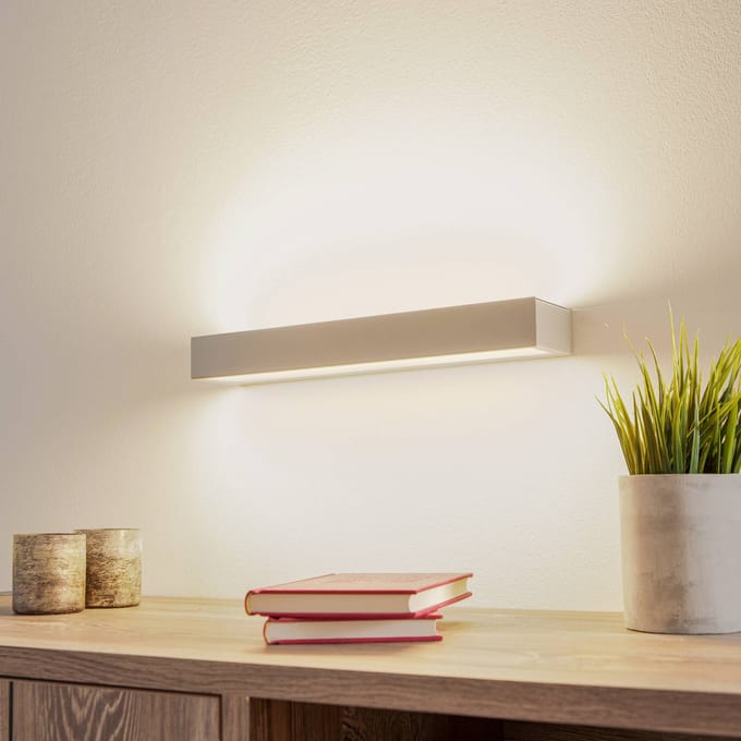 MCJ LED wandlamp Mera, breedte 40 cm, aluminium, 3.000 K