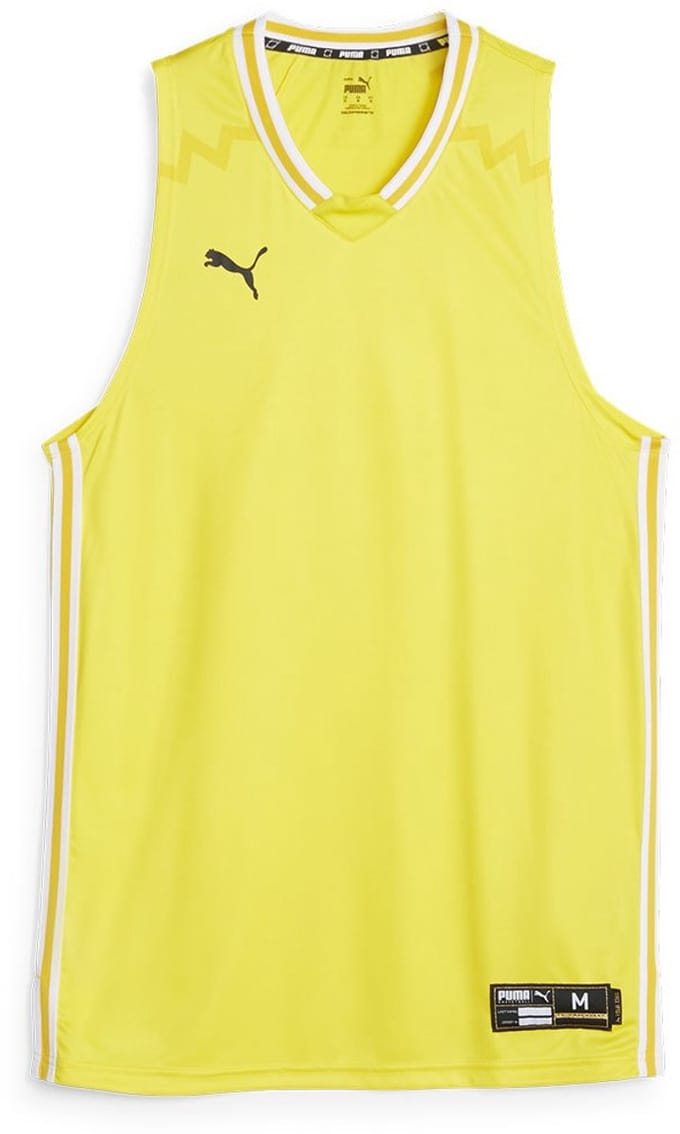Puma Hoops Team Game Mouwloos T-shirt Geel S Man,Vrouw