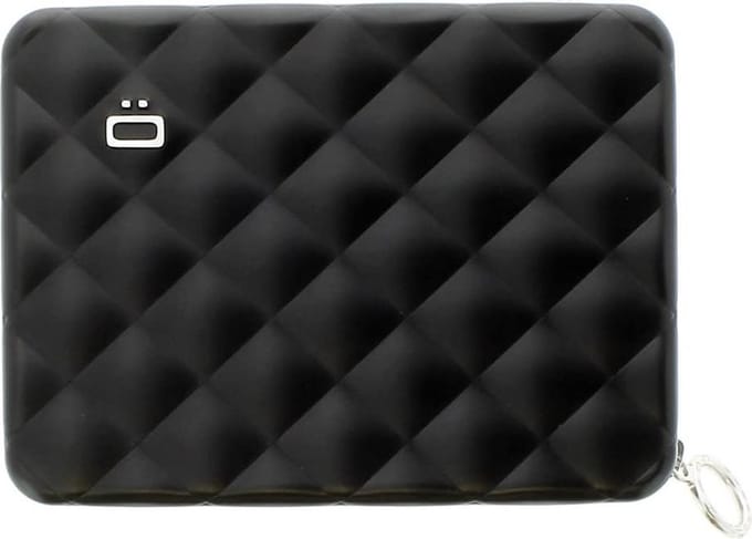 Ögen design Quited Passport Wallet Zwart