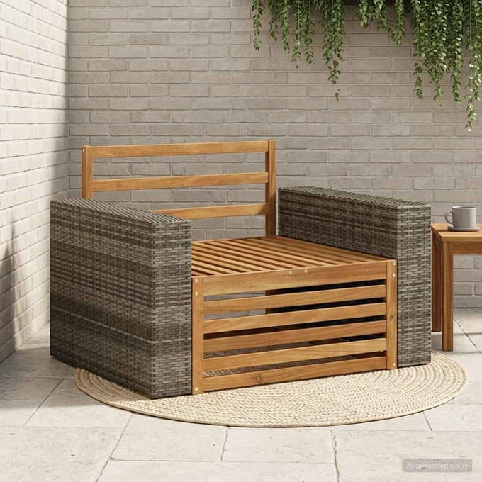 vidaXL - Buiten - Midden - Sofa - Naturel