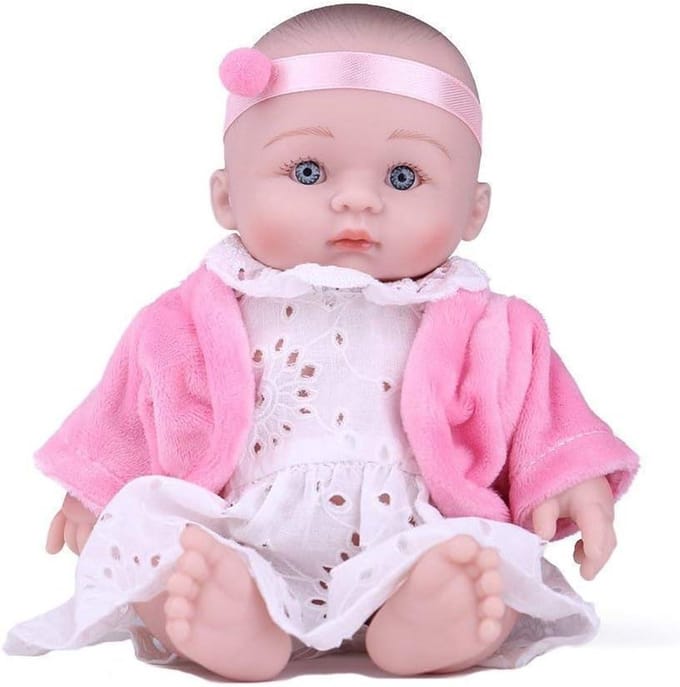 Babypop - Nurturing Pop - Kinderspel - Volledig zacht plastic - 25 cm - Roze