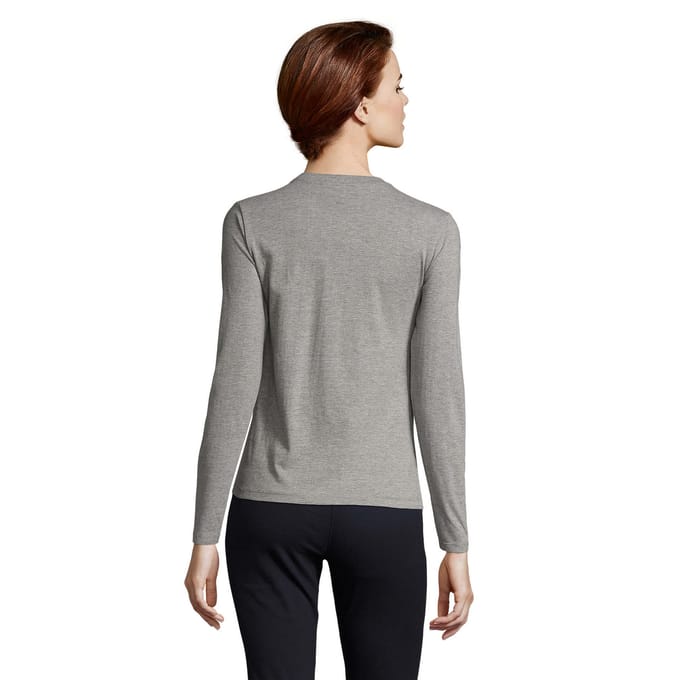 SOLS Dames/Dames Imperial Melange T-shirt met lange mouwen (Grijs)