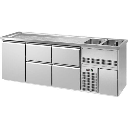 GGM Gastro Biertheke Premium PLUS - 2500x700mm - 1 Tür & 4 Schubladen