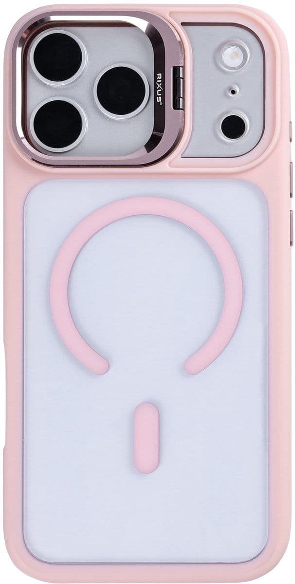 Rixus Classic 03 Case With MagSafe For Apple iPhone 17 Pro Light Pink
