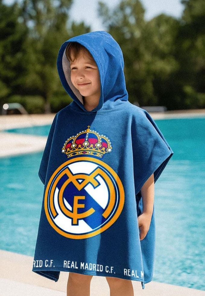 Real Madrid Polyester Poncho Jongens