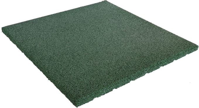 Rubber tegel 20 mm - 50 x 50 cm - Groen