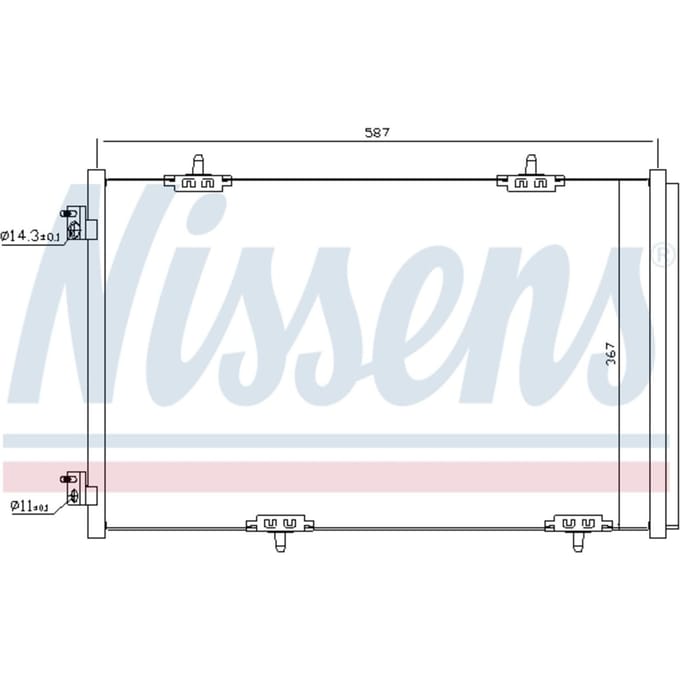 Condensator, airconditioning NISSENS 940333