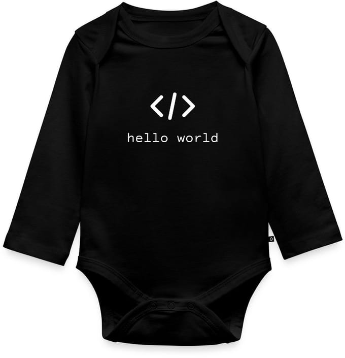 Hello World Programmeurs Baby Rompertje Met Lange Mouwen