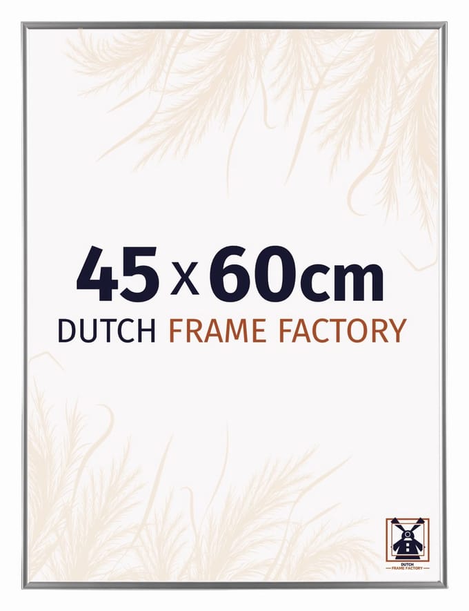 Fotolijst 45x60 cm - Kunststof - Zilver Hoogglans - Easy