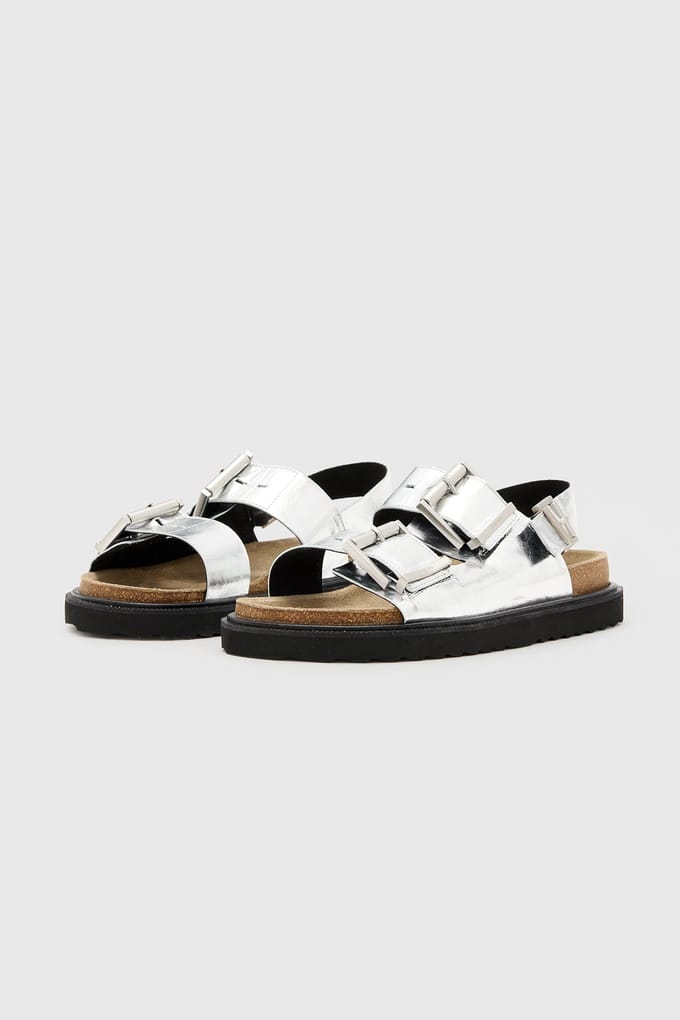 AllSaints Isla Sandal Silver Taglia: 37 | Infradito Outlet | Donna | Grigio