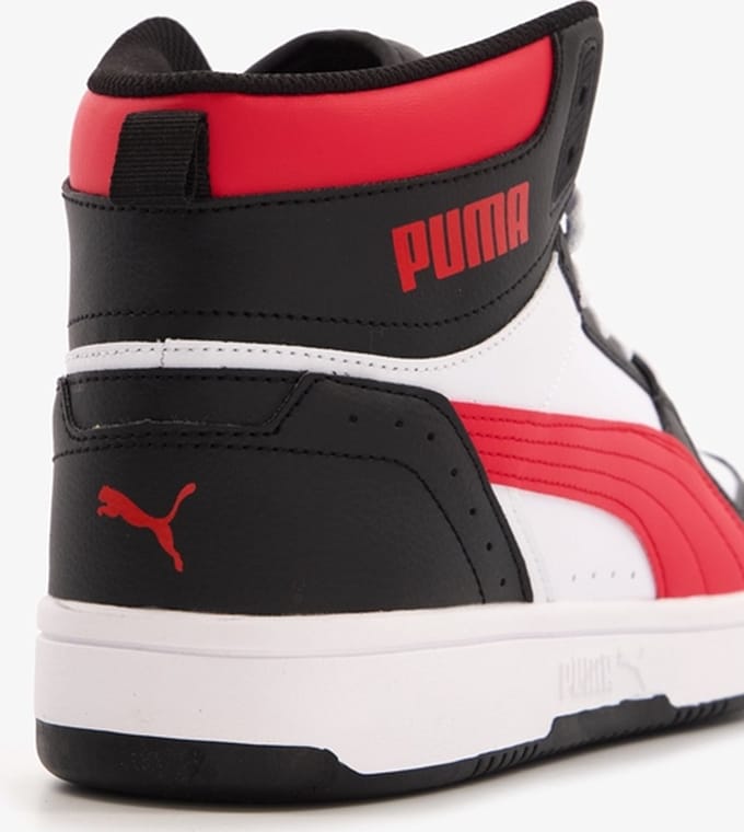 PUMA - Maat 45 - Rebound JOY Unisex Sneakers - White/ForAllTimeRed/Black