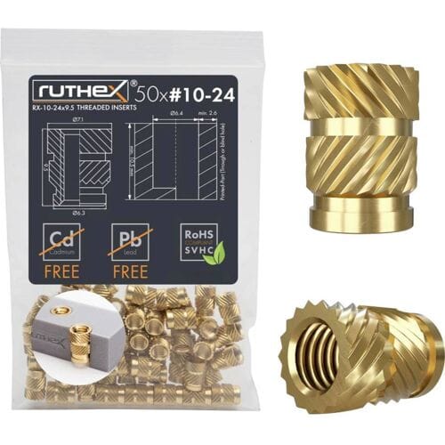 ruthex Schroefdraadinzet Geschikt voor: PLA-geschikte apparaten, ABS-geschikte apparaten RX-10-24x9.5 GE-10-24x95-001