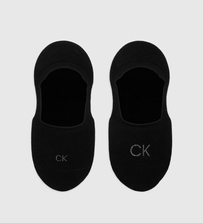 Calvin Klein - 2 Pack Footie - Shiny logo - zwart - 39/42
