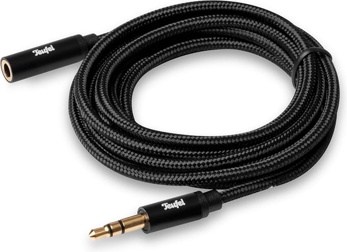 Teufel verlengingskabel 3.5 mm jack 1 -5 m 1.3m - zwart