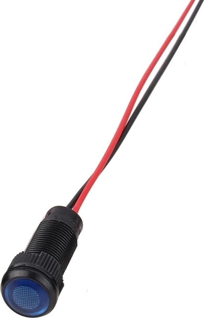 Mini LED indicatielampje - Blauw - 12mm - 12/24V