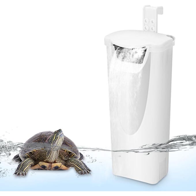 Stille interne aquariumfilter Waterval Turtle interne filter 3W lage waterniveau reinigingspomp EU plug wit