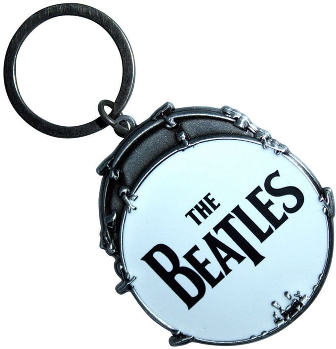 The Beatles - Drop T Drum Sleutelhanger - Blauw/Zilverkleurig