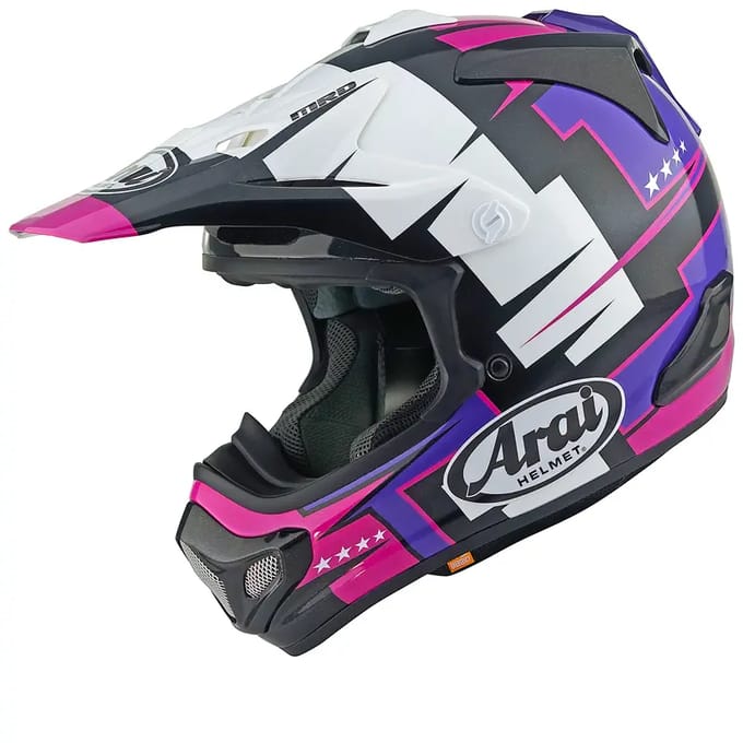 Arai MX-V EVO Battle Paars Crosshelm - Helm