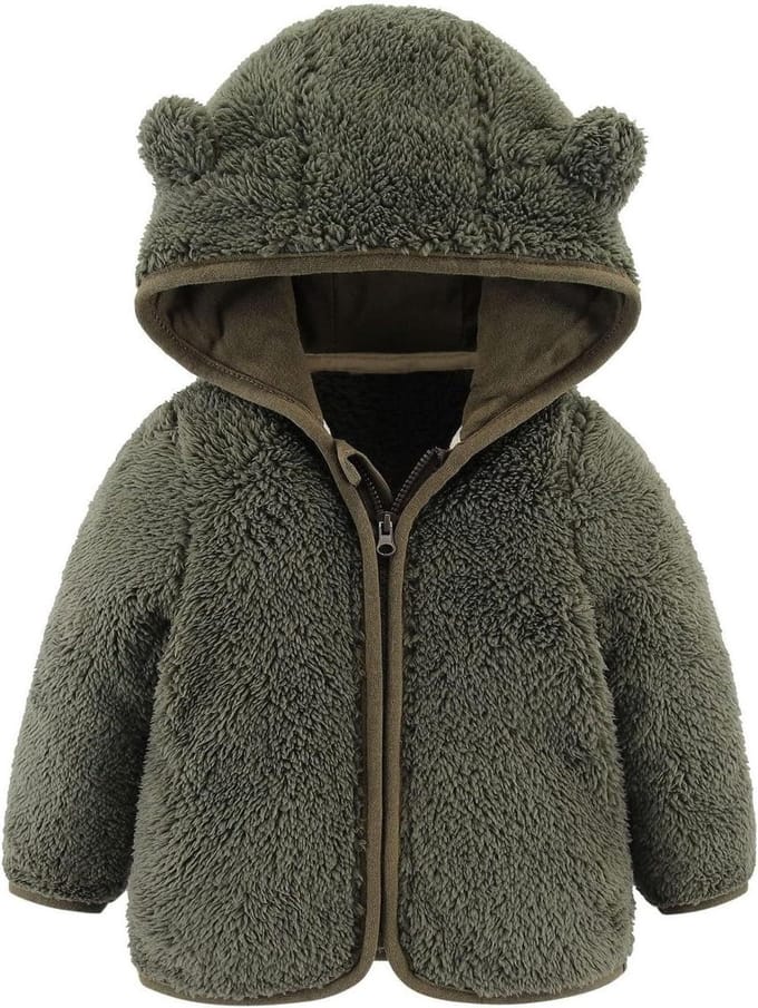 Baby Jas - Kinder Vest - Warm Blijven - Met Capuchon - Pasgeboren - Grijs