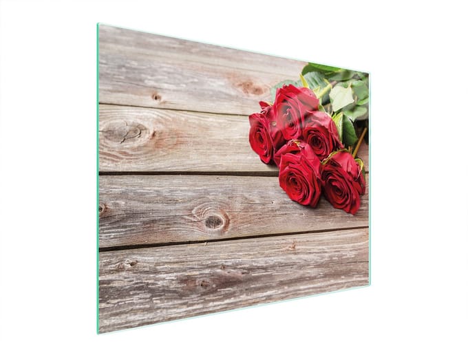 TMK ArtDeko Serie - Snijplank Glas - 52x40cm - Roze - Antislip
