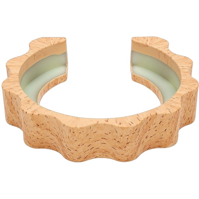Couvercle de groupe 58MM Compatible avec la machine à café série E61 Tête d'infusion Anti-brûlure Couleur bois de hêtre beige