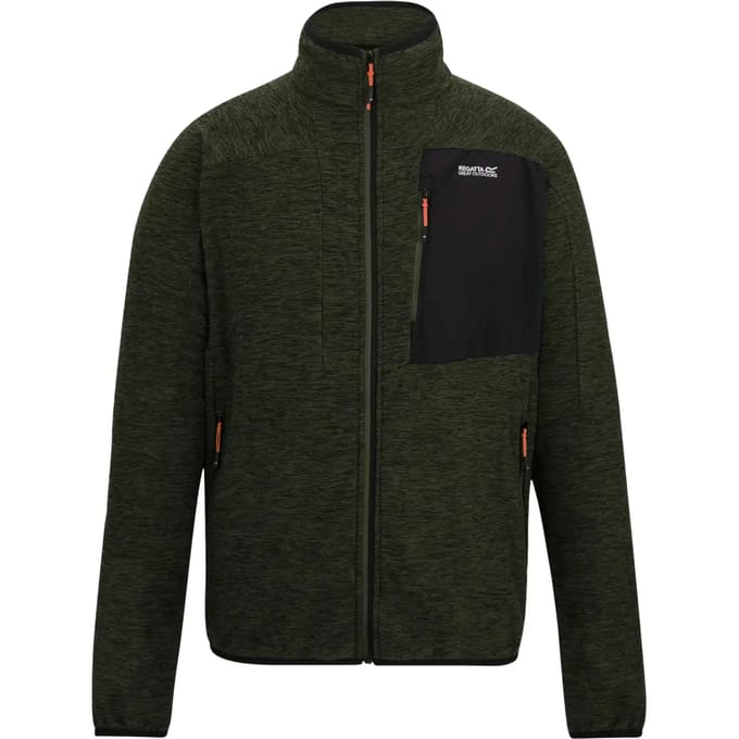 Scaris fleecevest met volledige ritssluiting voor heren, gemêleerd model