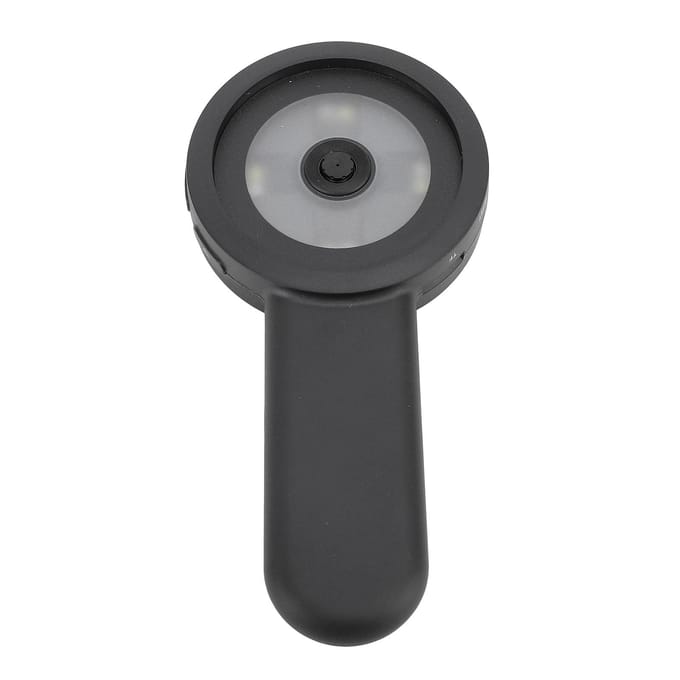Digitale vergrootglas 50x met 2 verlichtingsstanden, handzaam 2-inch IPS-scherm, vergrootglas voor sieraden zwart