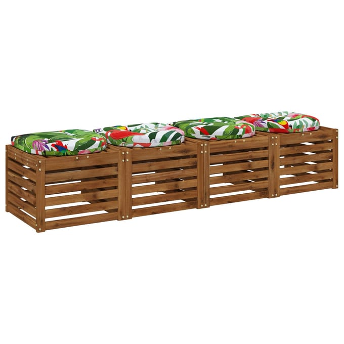 vidaXL - 4-Piece - Zitkussens - 4 - st - 100% - Polyester - Meerkleurig