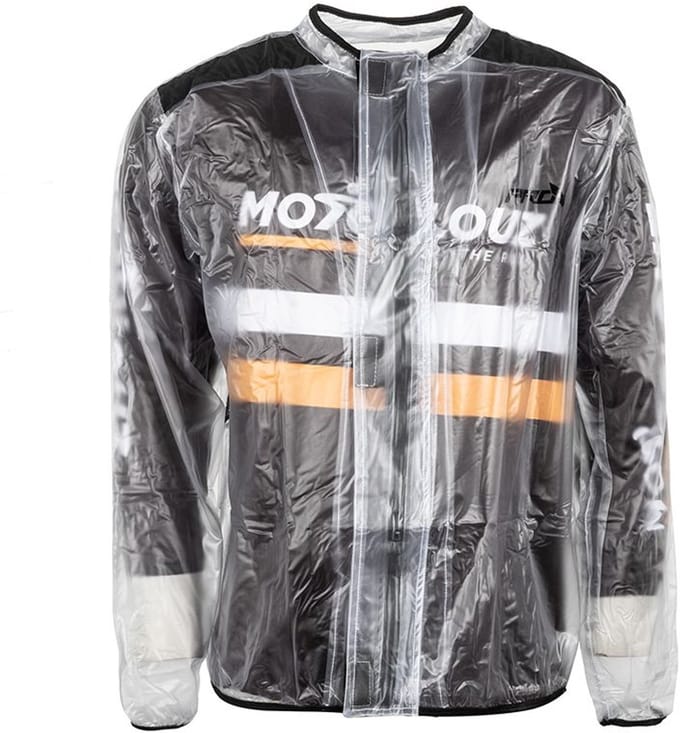 MOTOBLOUZ Motor Regenjas HOLESHOT Mannen Transparant S/M CE-gekeurd