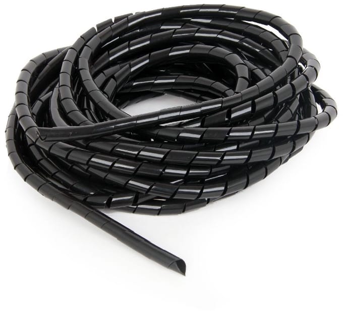 Gembird Kabelwrap - Spiraal Kabelbinder 12 mm - 10 Meter Lengte - Zwart