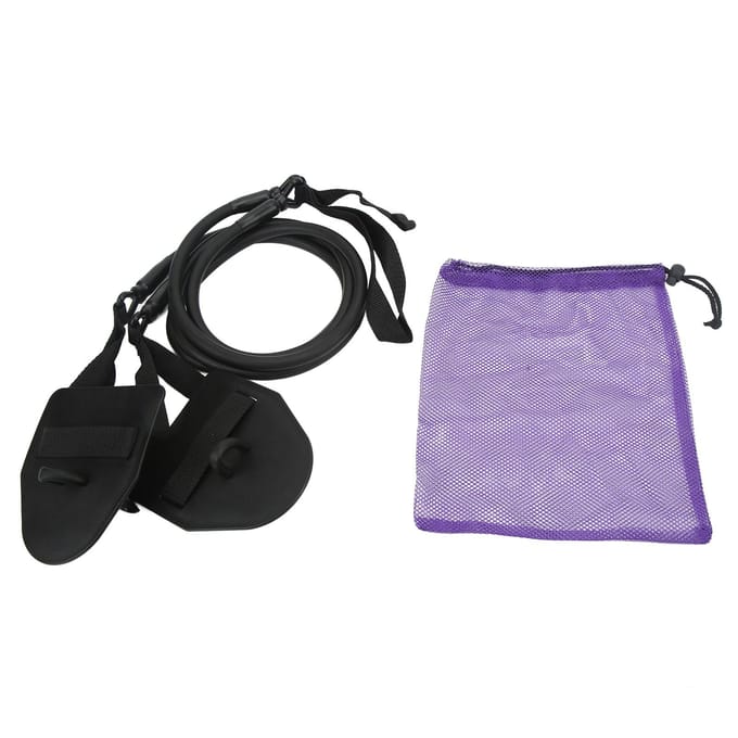 Zwem Armkracht Trainer Latex Zwart Elastische Weerstandsbanden Zwemaccessoires met Hand black