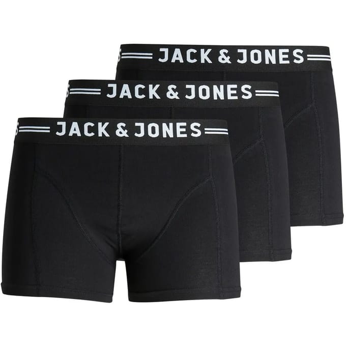 Jack & Jones Boxers - SENSE TRUNKS 3-PACK - S tot XXL - voor Mannen - zwart
