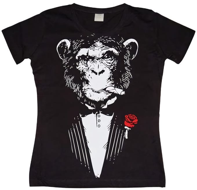 Hybris Dames Mon-key Boss Girly T-shirt SH-5-15200-H17-2