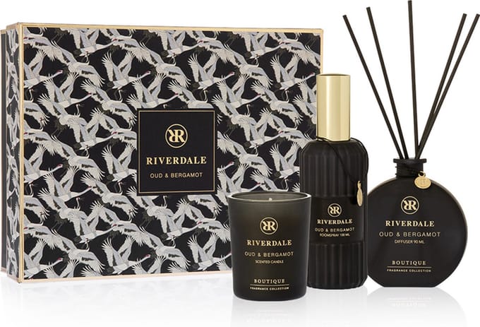 Riverdale - Geschenkset - Oud & Bergamot - Large - Multicolour - Geurstokjes, geurkaars en huisparfum