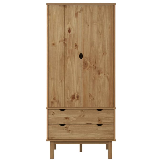 vidaXL - Kledingkast - OTTA - 76,5x53x172 - cm - massief - grenenhout