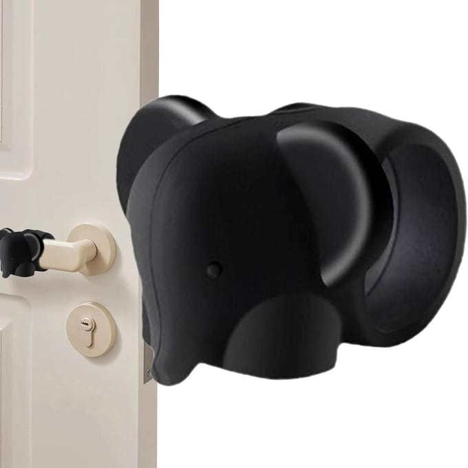 Deurbeschermer - Deurstopper - Muren Beschermen - Geluiddempend - 6.5 cm - Zwart