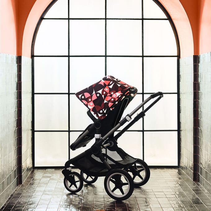 Bugaboo Fox 3 zonnekap - Animal Explorer pink-red Animal Explorer pink-red