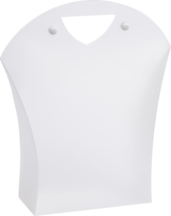 Cadeautasjes plastic semi-transparant, 20x9x34 cm WIT (100 stuks)