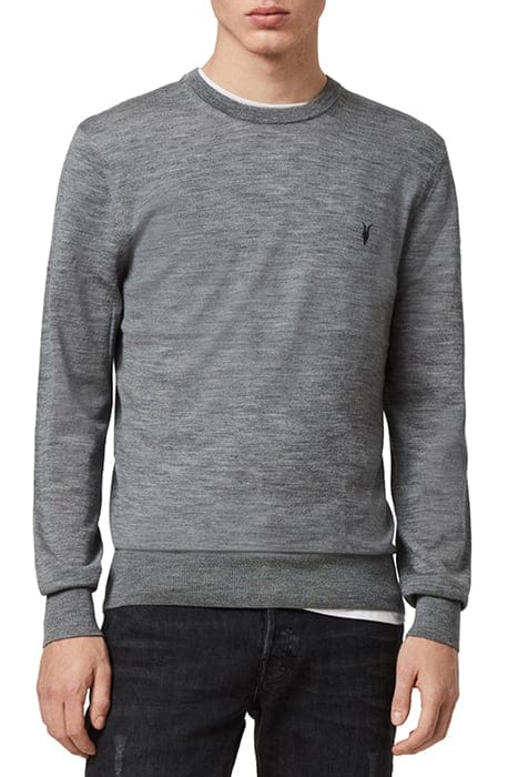 AllSaints Mode Merino Crew Grey Marl Maat: XXL | Sweaters Outlet | Heren | Grijs