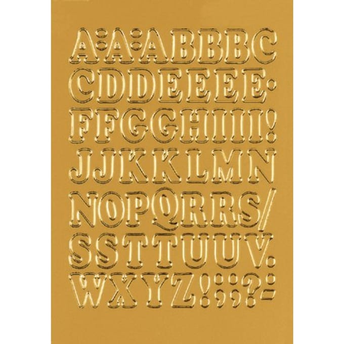Etiket HERMA 4183 12mm letters A-Z goudfolie 50 stuks