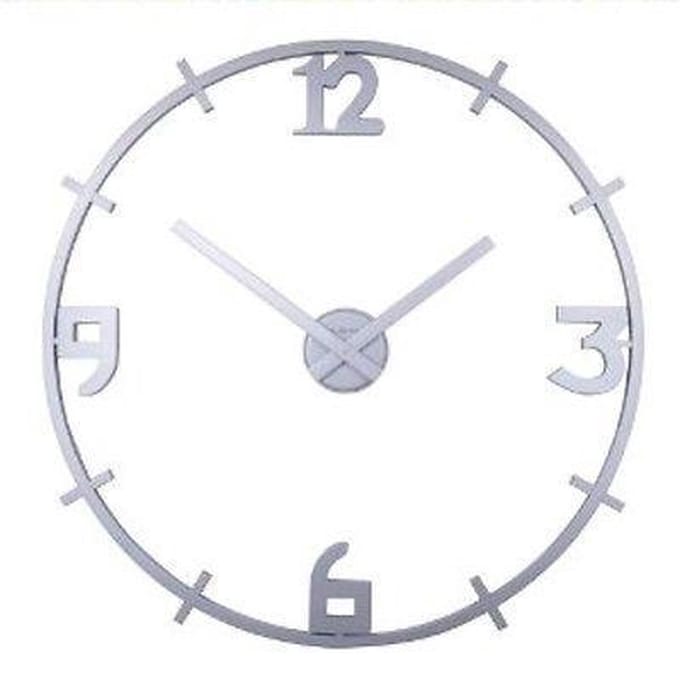Nextime klok Louis  kunstof   80 cm zilver