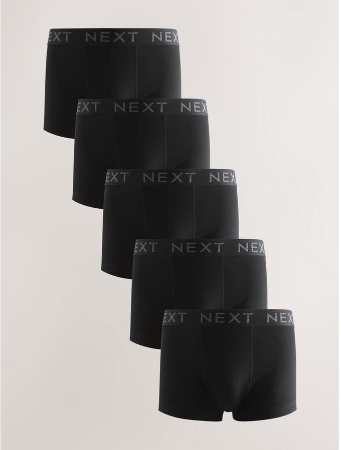 Next - Heren - Set van 5 hipsterboxershorts - Zwart