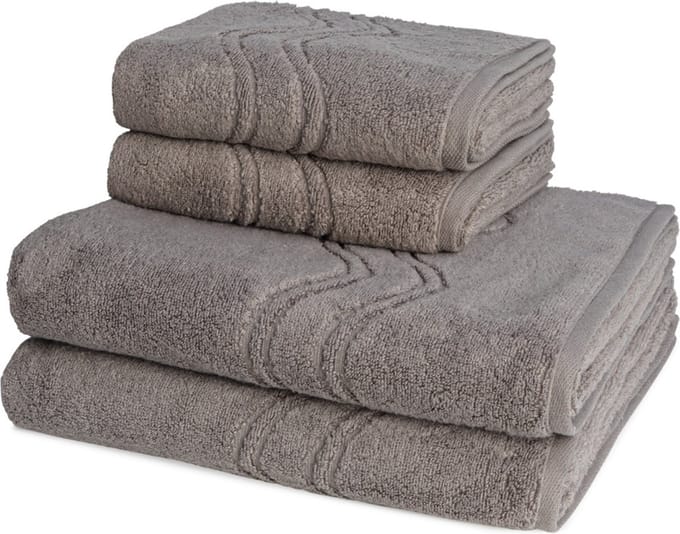 Ross Dames en Heren 2 X handdoek 2 X douchedoek - per set Cashmere feeling