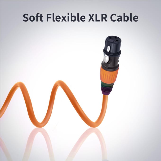 Lot de 4 câbles XLR pour micro, câble XLR mâle vers femelle de 1,8 m, plug and play, équilibré à 3 broches 1.8M