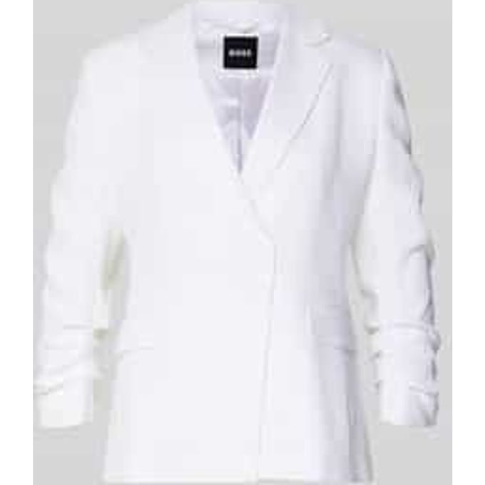slim fit korte blazer van mix van linnen en viscose model 'JIA8'