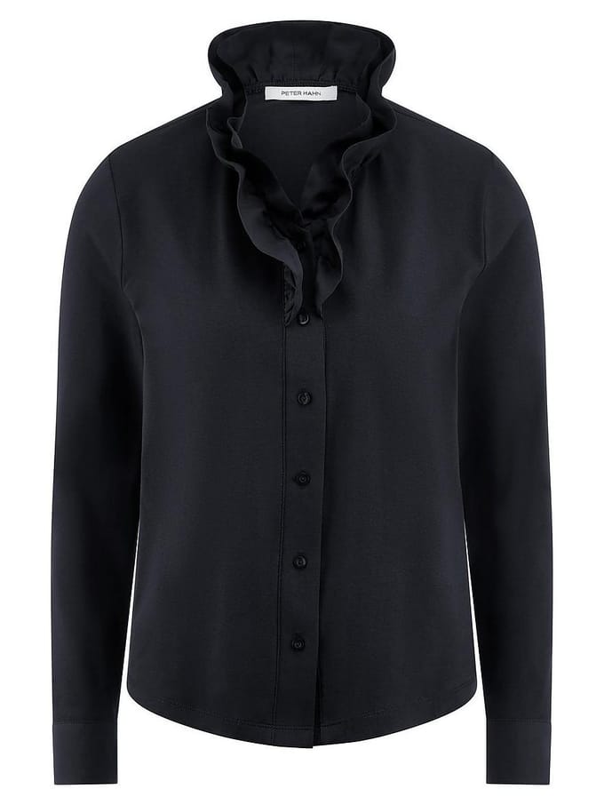 Jerseyblouse Van Peter Hahn blauw