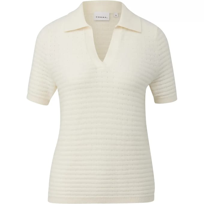Gestreepte poloshirt voor dames COMMA